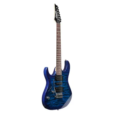 Guitarra Electrica Ibanez Grz70qal Transparent Blue Burst Para Zurdo