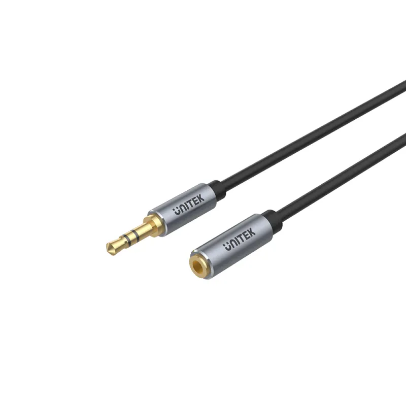 Cable AUX audio Unitek 3.5mm macho/hembra 1m