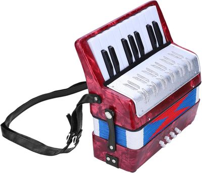 Acordeon Infantil 17 Notas 8 Rojo