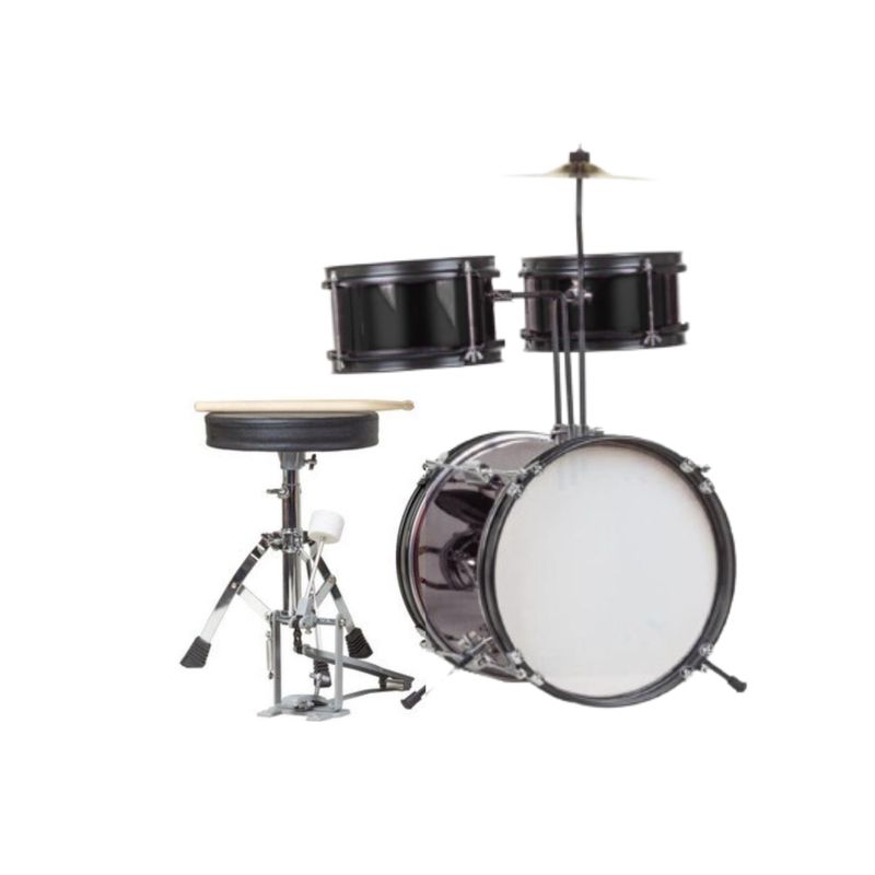 Bateria Infantil 3 Cuerpos Color Negro