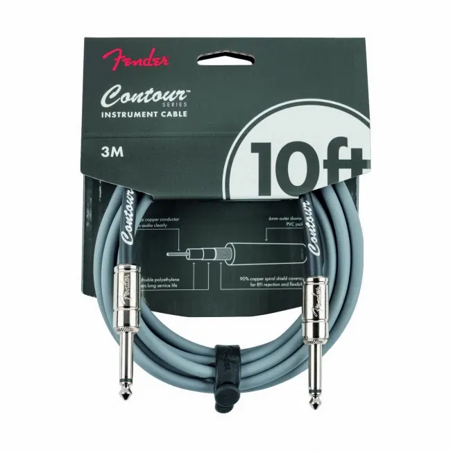 Cable Para Instrumentos Fender de 3 Metros Color Gris