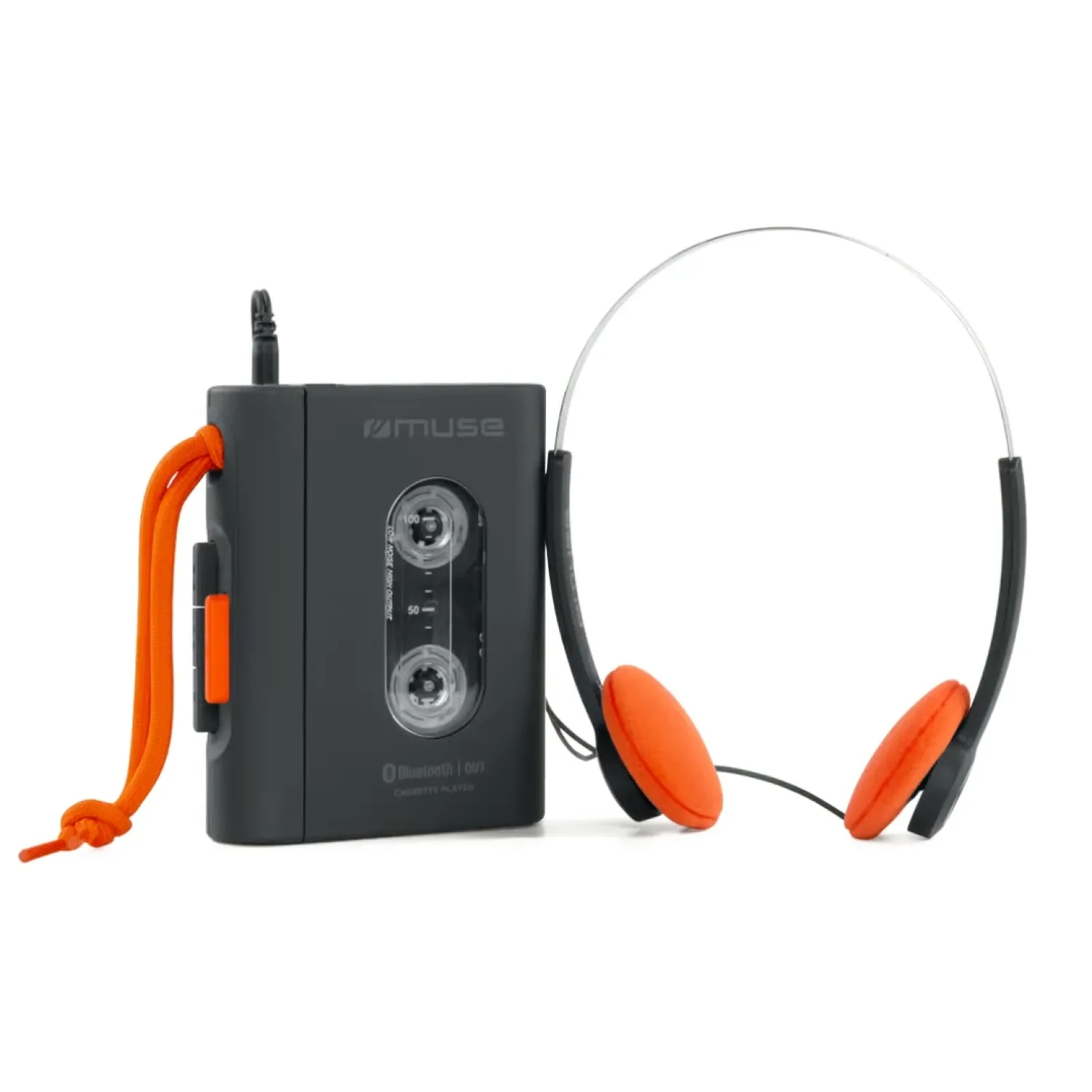 Reproductor De Cassette Muse M136wm Portatil Con Auriculares Bluetooth Y Usb