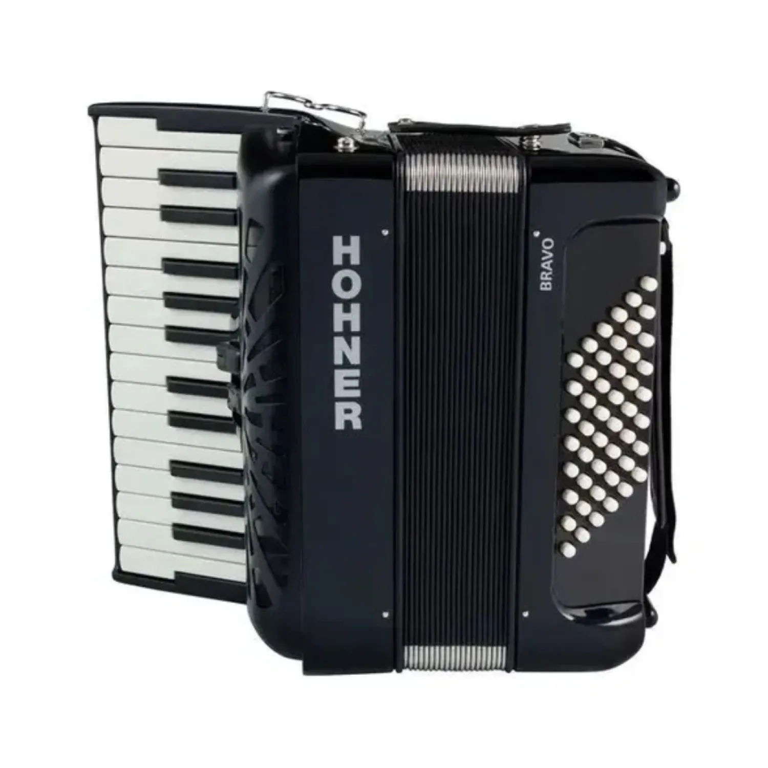 Acordeon Hohner Bravo Ii 48 Bajos Black C/ Estuche