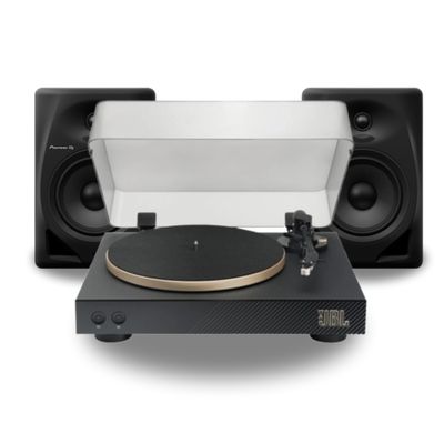 Pack de Bandeja De Vinilo Jbl Spinner Bt Negro + Monitor de estudio Pionner Dm50d