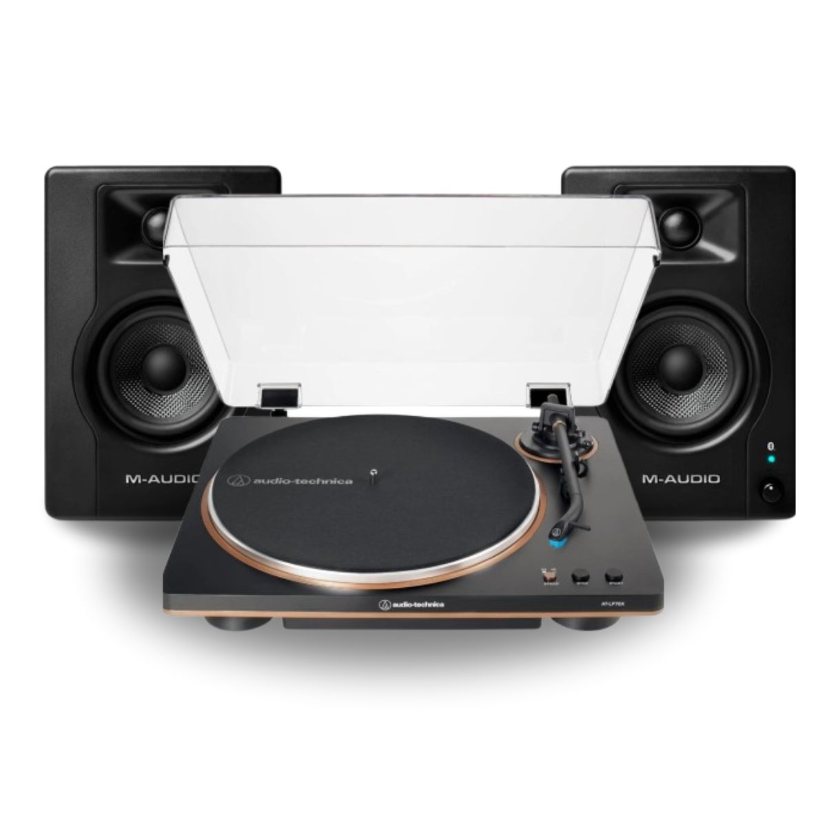 Pack de Bandeja De Vinilo Audio Technica Lp70x Bz  + Monitor de estudio M-audio Bx3