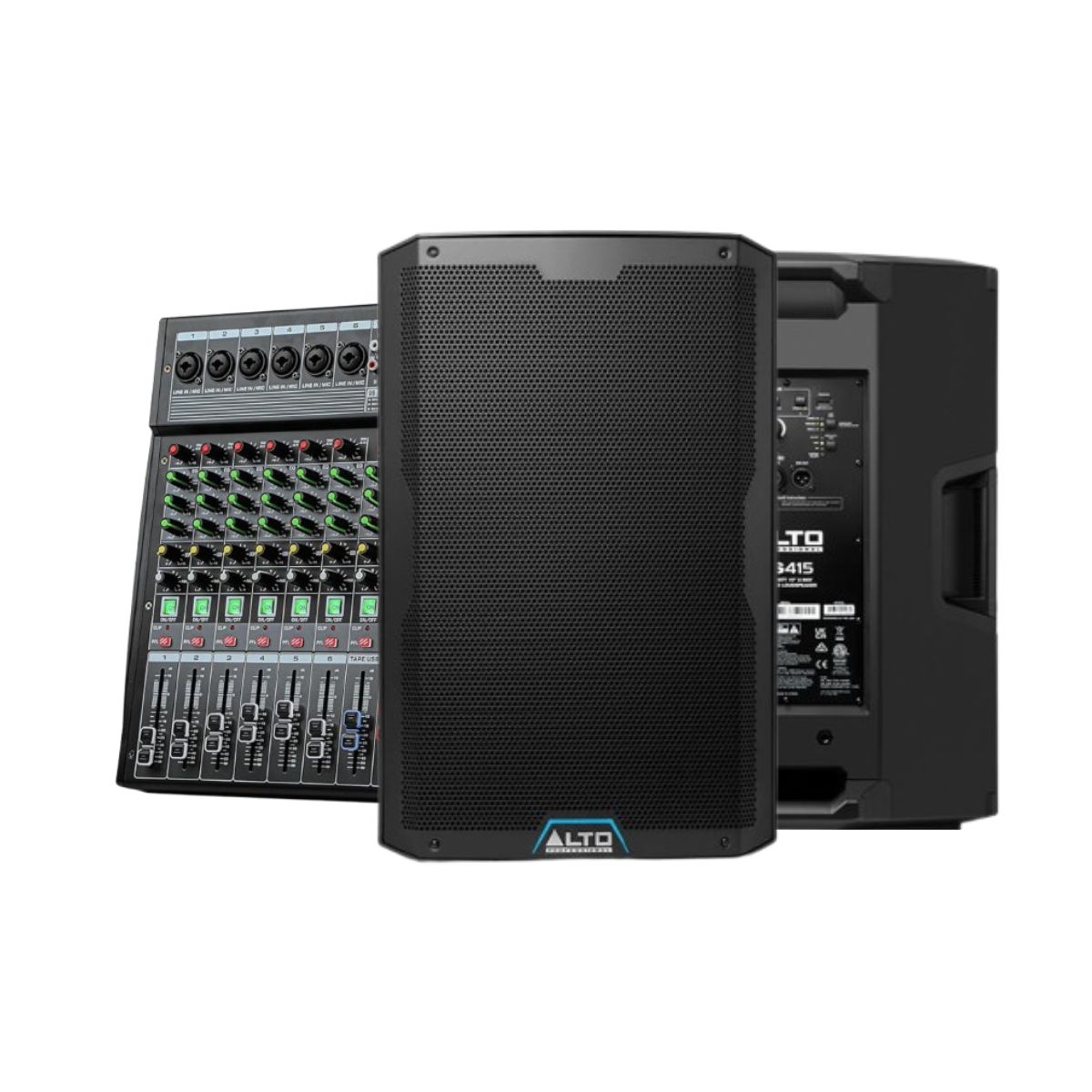 Pack de Cajas Activas Alto Ts415 + Consola Dux FX6USB