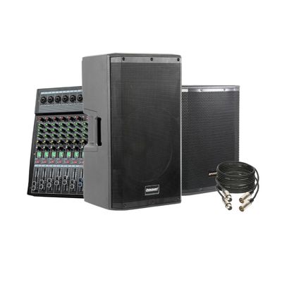 Pack de Cajas Activas Lexsen Pro y Subwoofer lexsen + Consola DUX + Cable de regalo