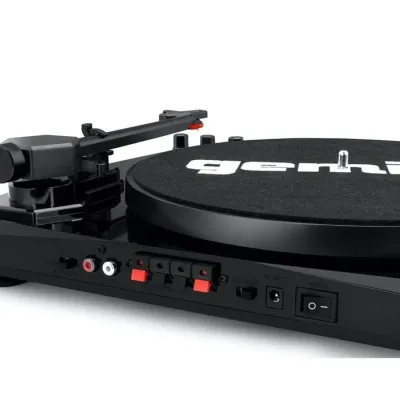 Bandeja De Vinilo Gemini Tt900 Negro Con Parlantes