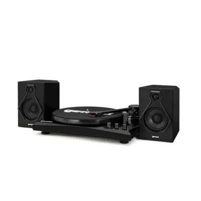 Bandeja De Vinilo Gemini Tt900 Negro Con Parlantes