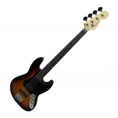 Bajo Wotan Frigg-V Electrico De 4 Cuerdas Color Sunburst