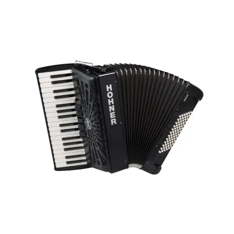 Acordeon Hohner Bravo Iii 72 Bajos Negro Con Estuche
