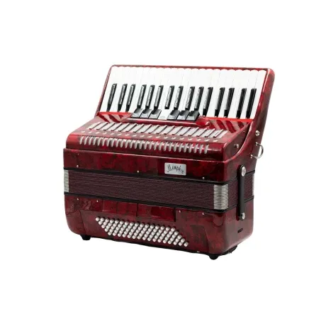 Acordeon Memphis Ft1309 80 Bajos Con Estuche Rojo