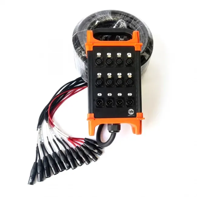 Patchera de 30 Metros Vmr Audio 8 XLR Macho y 4 XLR Hembra