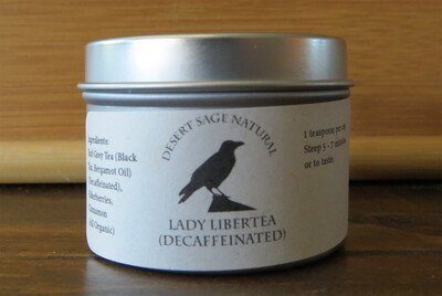 Sale Bin - Lady LiberTea (Decaffeinated) - 5 serving loose tea sample - Tin
