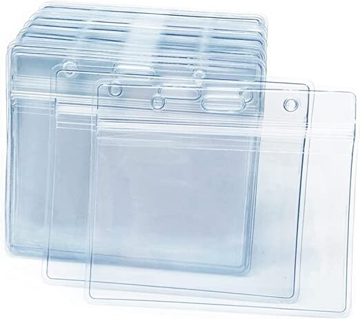 Clear Plastic  ID Card Holder