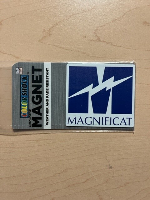 Blue Streak M Car Magnet - mini