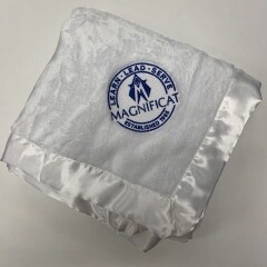 Satin Trim Tahoe Microfleece Baby Blanket