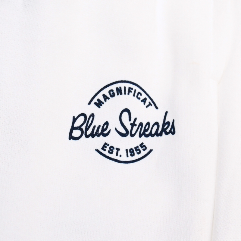 W PB Fleece Pant - White w/navy logo