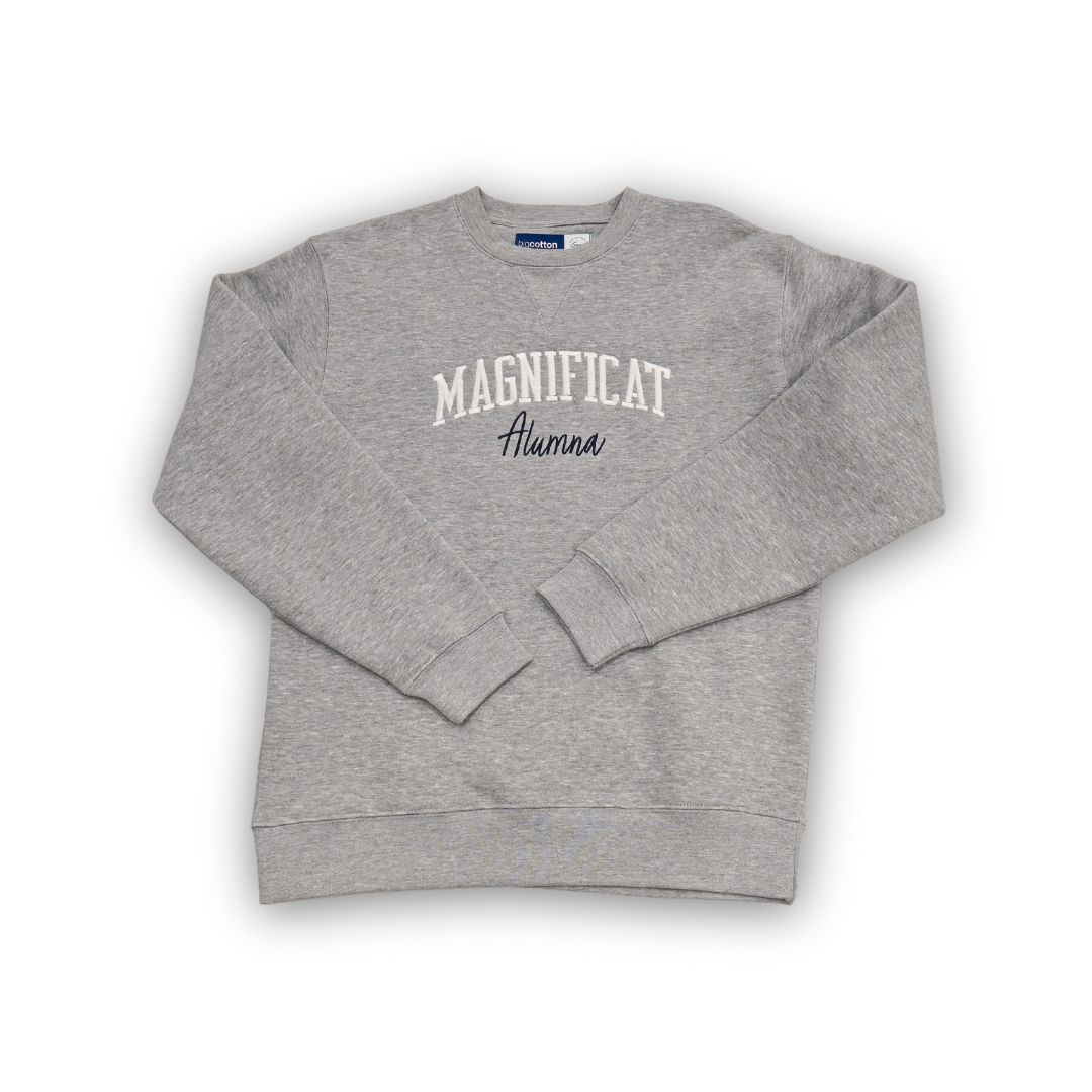 Alumna crewneck, Color: Oxford Heather, Size: Small