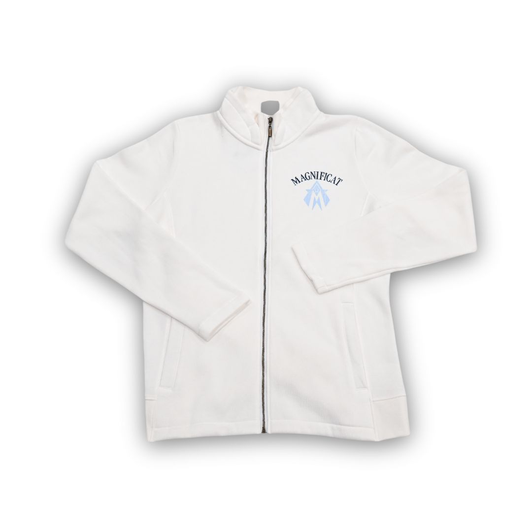 W Relaxed Luxe Full Zip, Color: Winter White, Size: Small