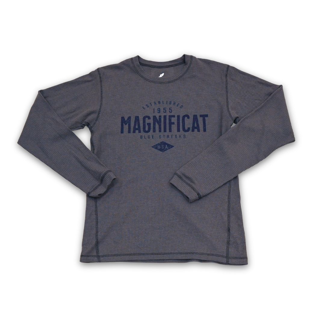 Waffle long sleeve t-shirt, Color: True Graphite, Size: Small