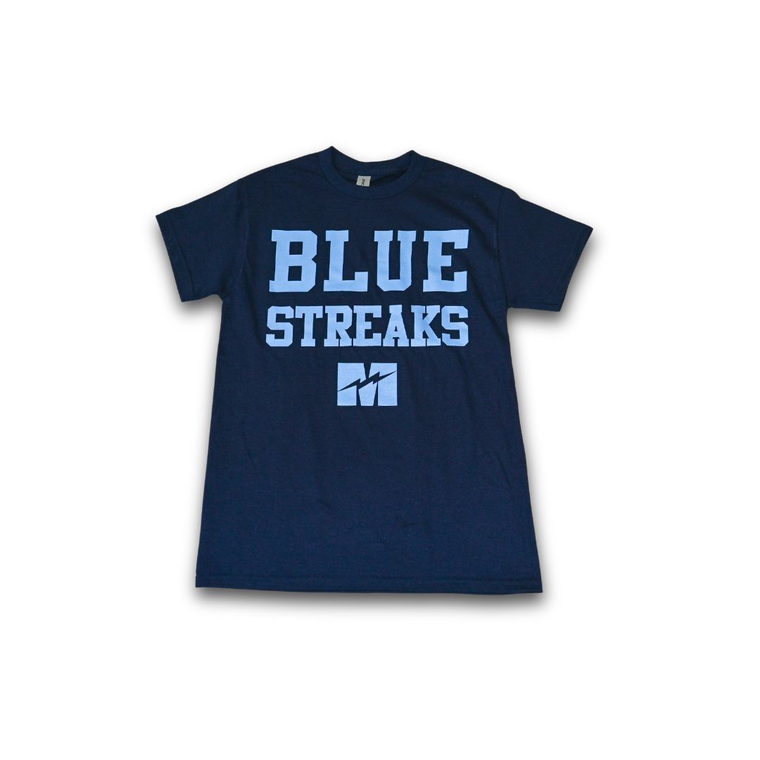 Blue Streaks t-shirt, Color: Navy, Size: small
