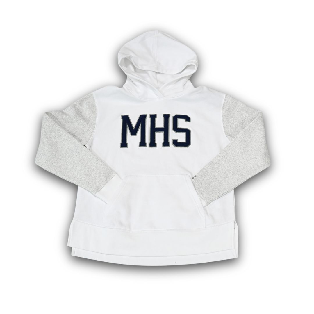UA Women&#39;s Fleece Hood, Color: White/Silver Heather, Size: small