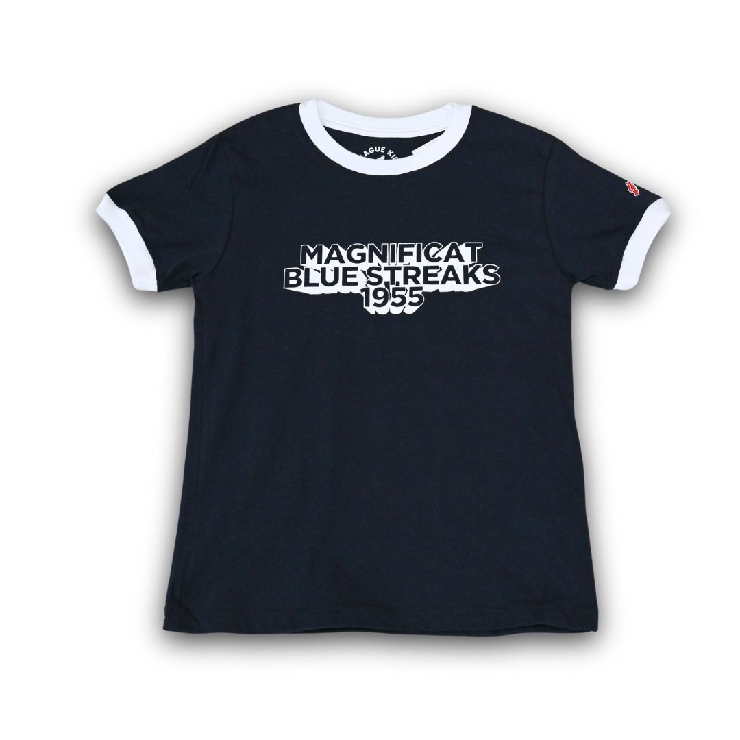 Youth Camp Ringer T-Shirt, Color: Navy/White, Size: Small