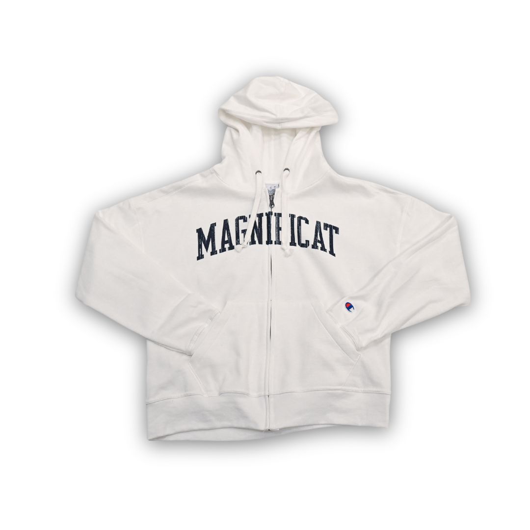 W PB Fleece Full Zip Hood, Color: White, Size: XSmall
