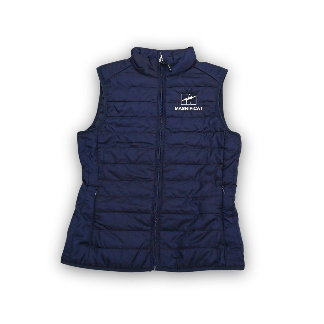 Core 365 Women&#39;s Prevail Packable Puffer Vest, Color: Navy, Size: Small
