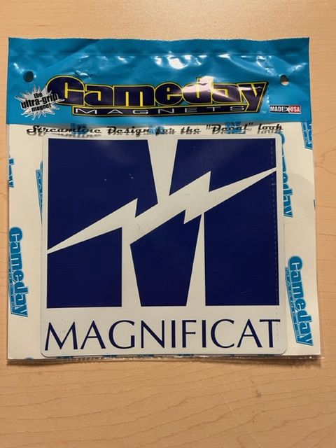 Blue Streak M Car Magnet - mini