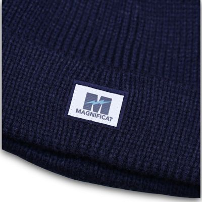 Ribbed Beanie Hat M/Patch