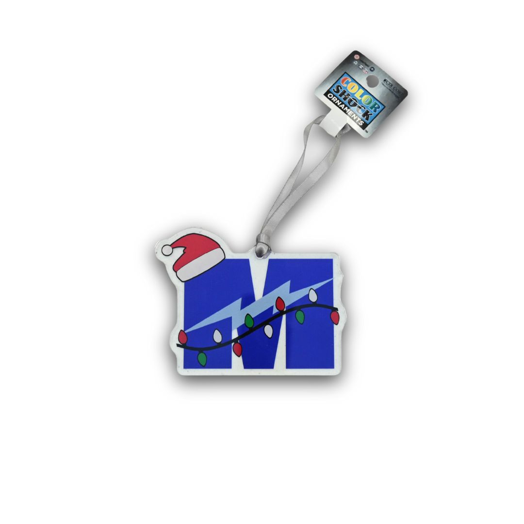 M with lights ornament