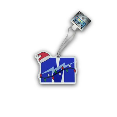M with lights ornament