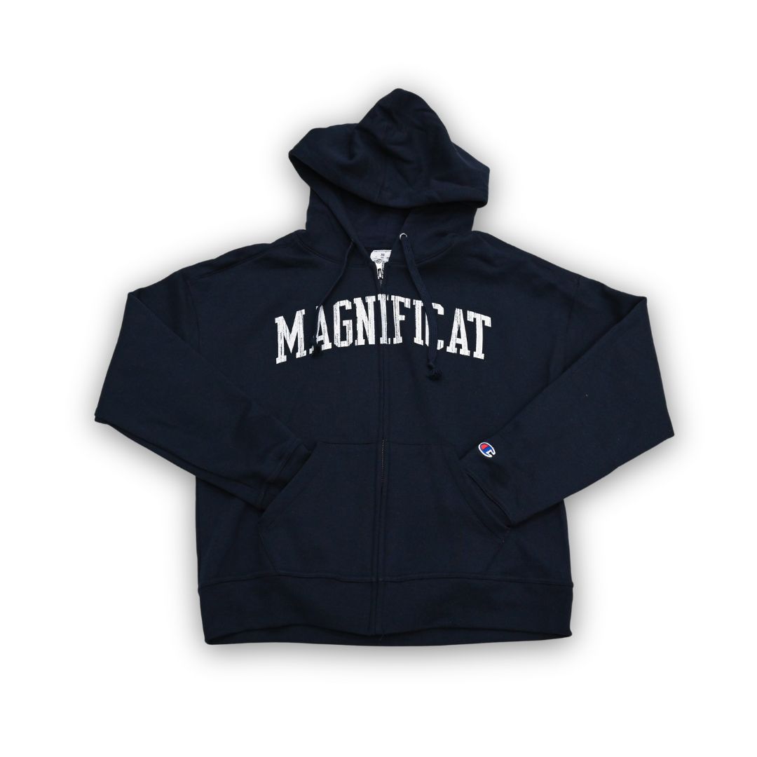 Powerblend Women's Fleece Full Zip Hoodie, Color: Navy, Size: XSmall