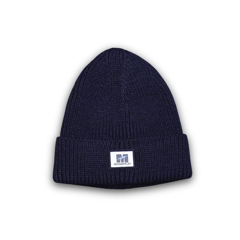 Ribbed Beanie Hat M/Patch