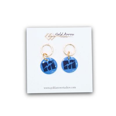 M Round Dangle Earrings