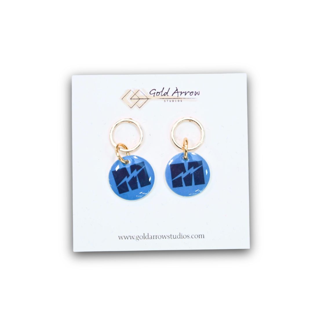 M Round Dangle Earrings