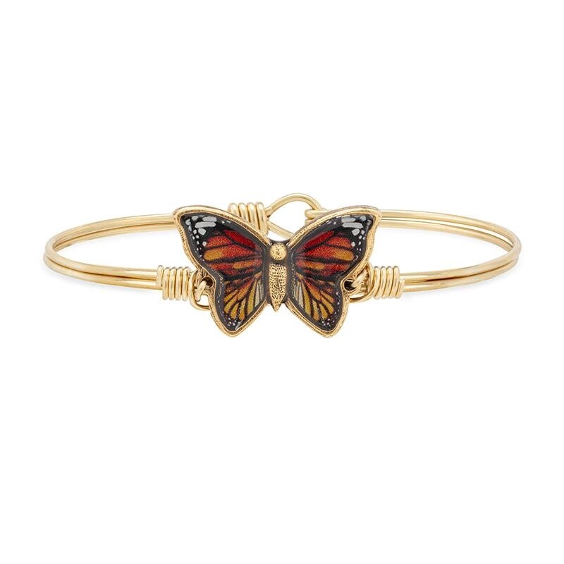 Monarch Butterfly Bangle Bracelet