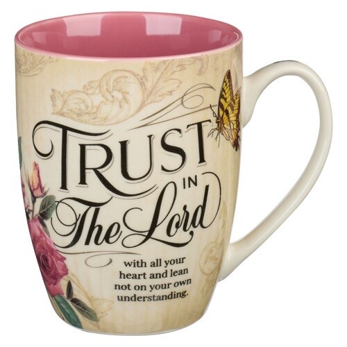 Trust In The Lord Proverbs 3:5 Floral Coffee Mug