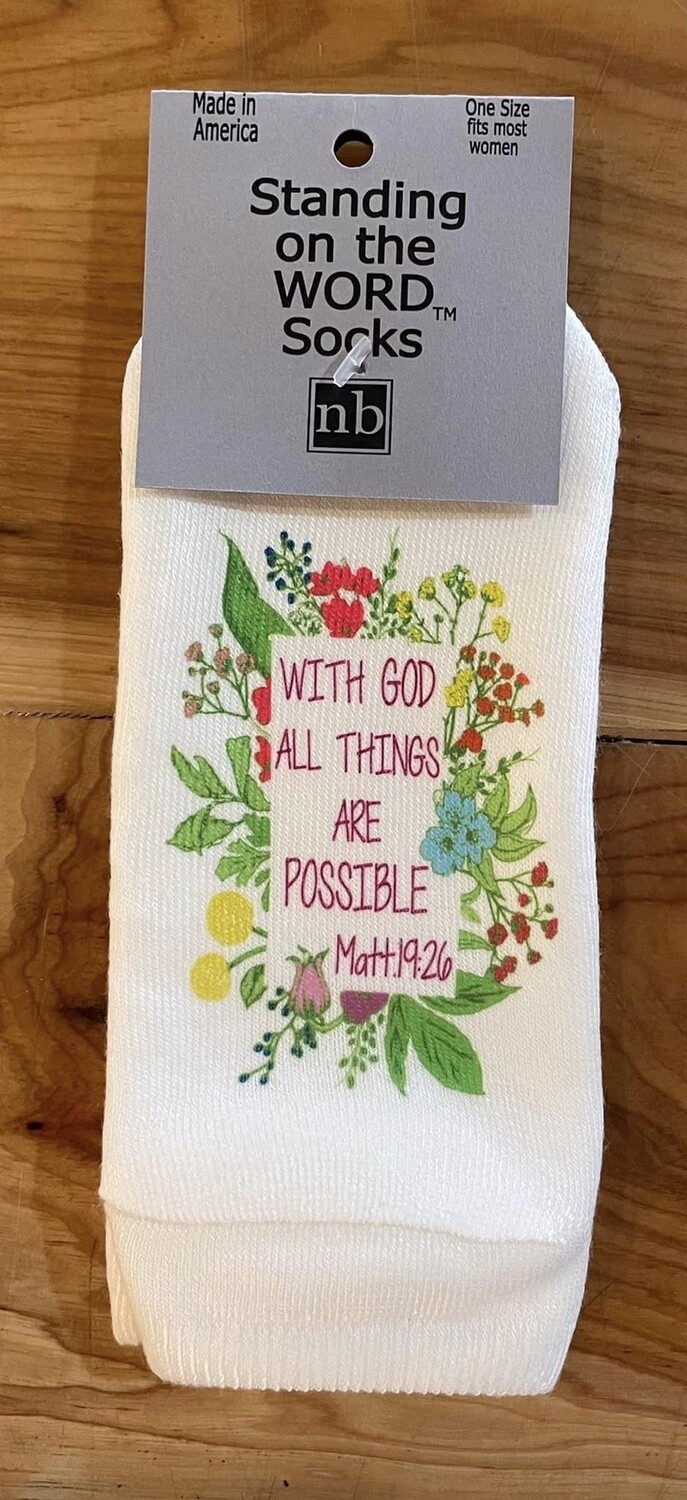 Matthew 19:26 Socks.