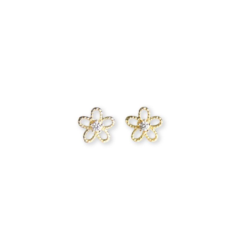 Diamond Flower Studs