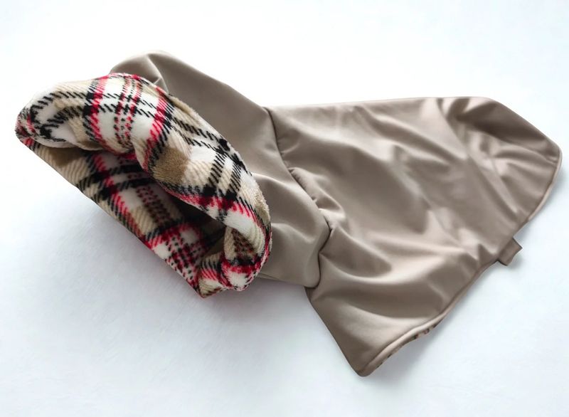 Capa beige cuadro escocés (muy calentito)