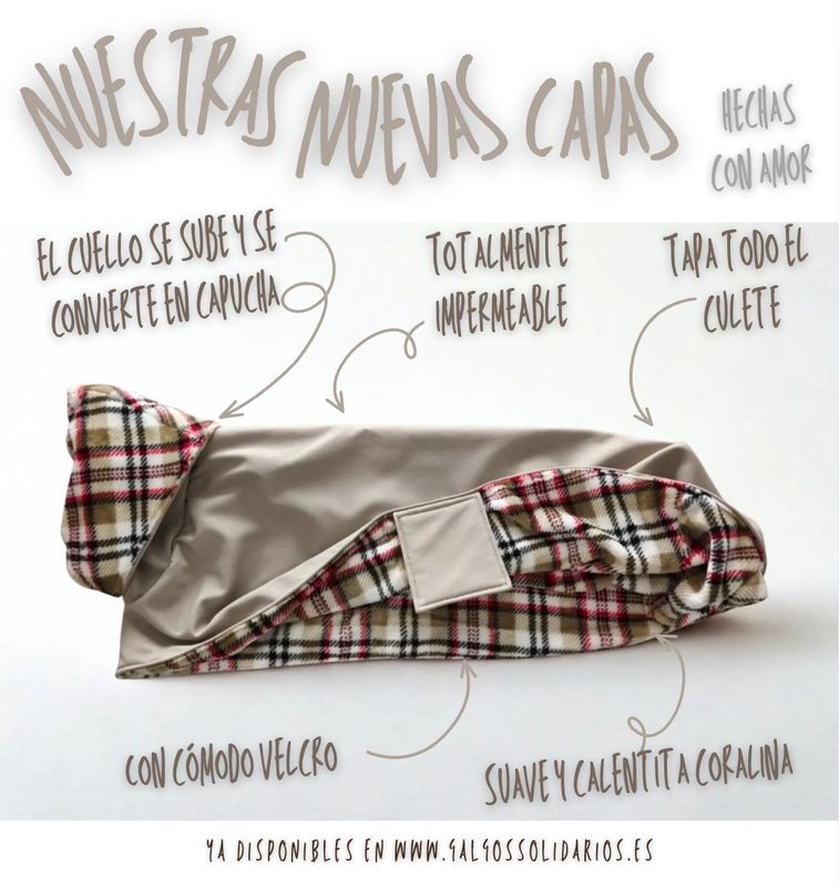 Capa beige cuadro escocés (muy calentito)