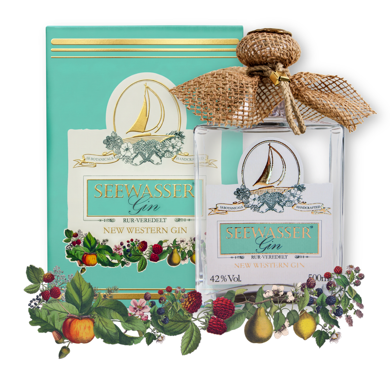Seewasser New Western Gin mit Geschenkverpackung 500ml/42% Vol. Seewasser New Western Gin mit Geschenkverpackung 500ml/42% Vol.