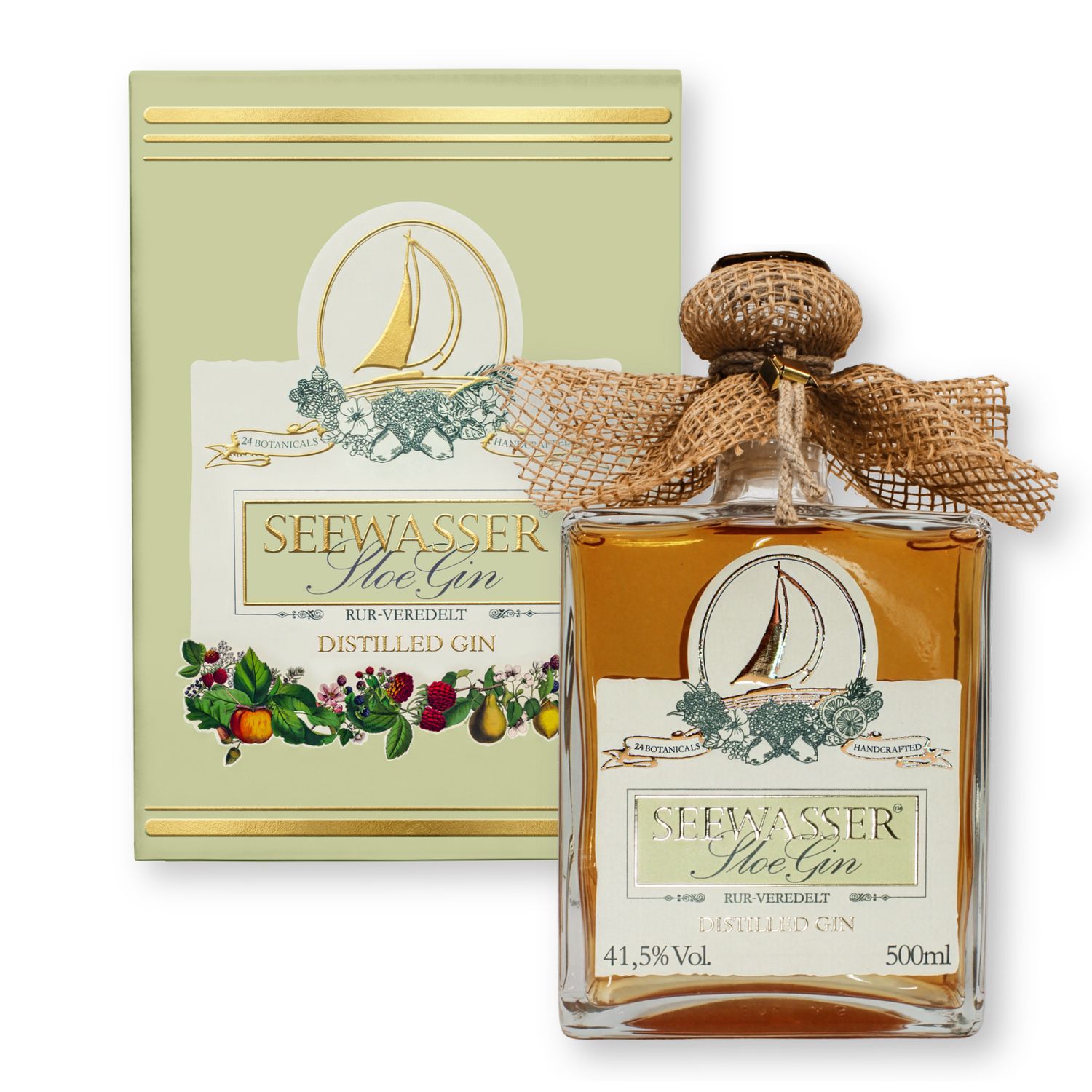 Seewasser Sloe Gin mit Geschenkverpackung 500ml/41,5% Vol.