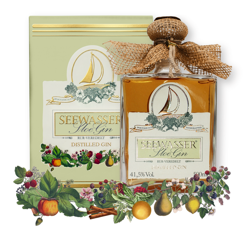 Seewasser Sloe Gin mit Geschenkverpackung 500ml/41,5% Vol. Seewasser Sloe Gin mit Geschenkverpackung 500ml/41,5% Vol.