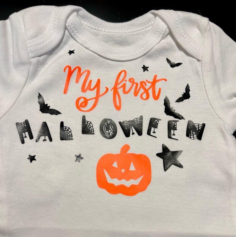 My First Halloween 3-6 Moths Baby Vest/ Babygrow