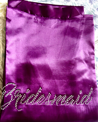 Bridesmaid Cadbury Satin Purple Robe