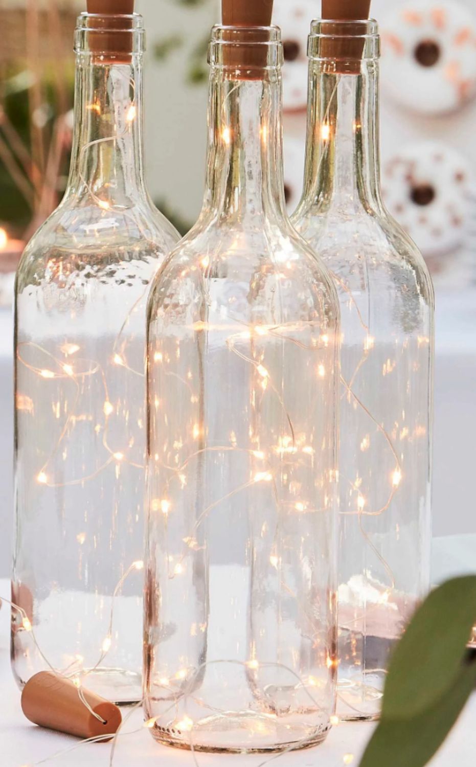 Light Up Bottles Table Centrepieces (Made To Order) Wedding / Engagement/ Birthday / Special Message
